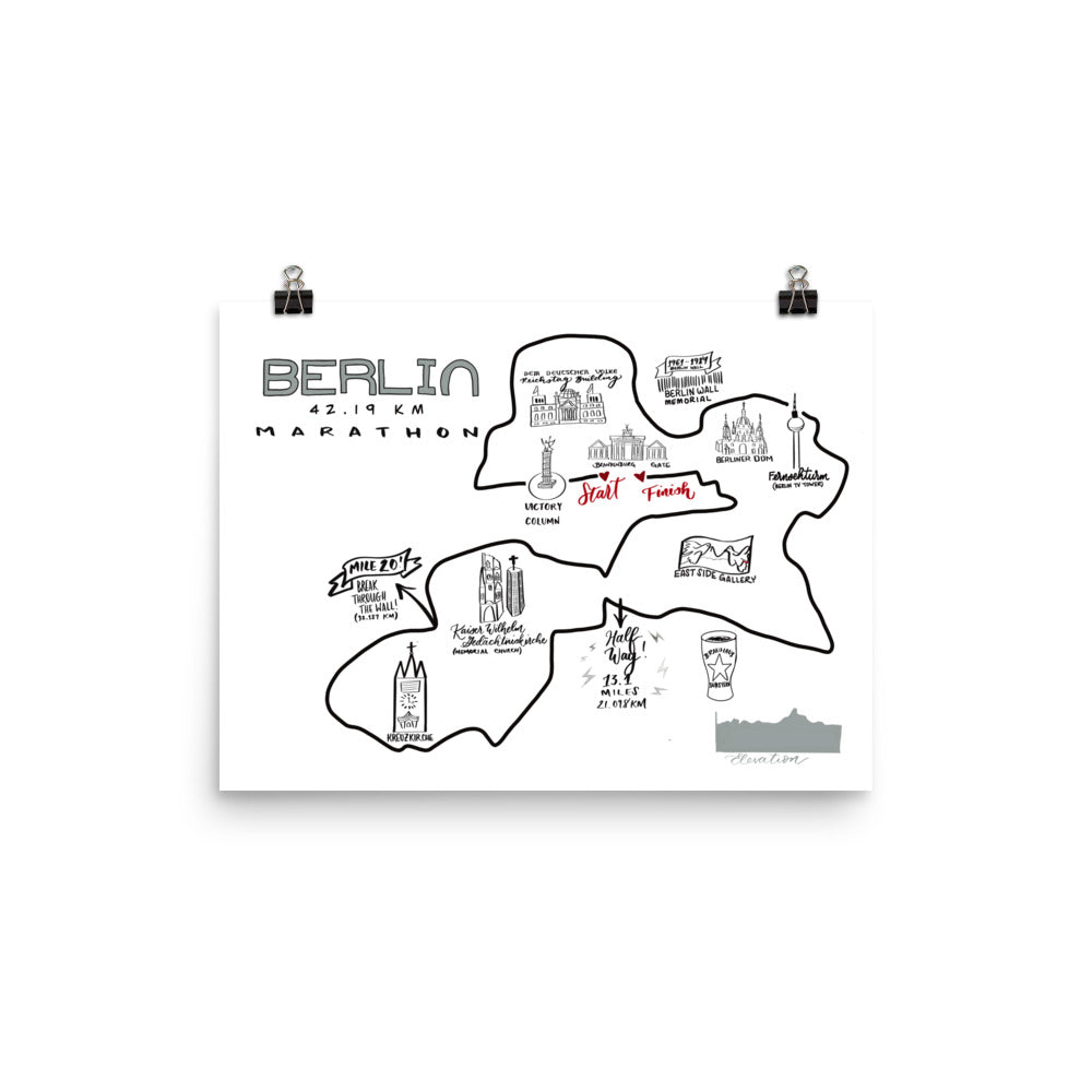 Berlin 26.2 gift, Berlin 26.2 mile map, Berlin 26.2 run 2022 finisher, gift for Berlin 26.2 2022