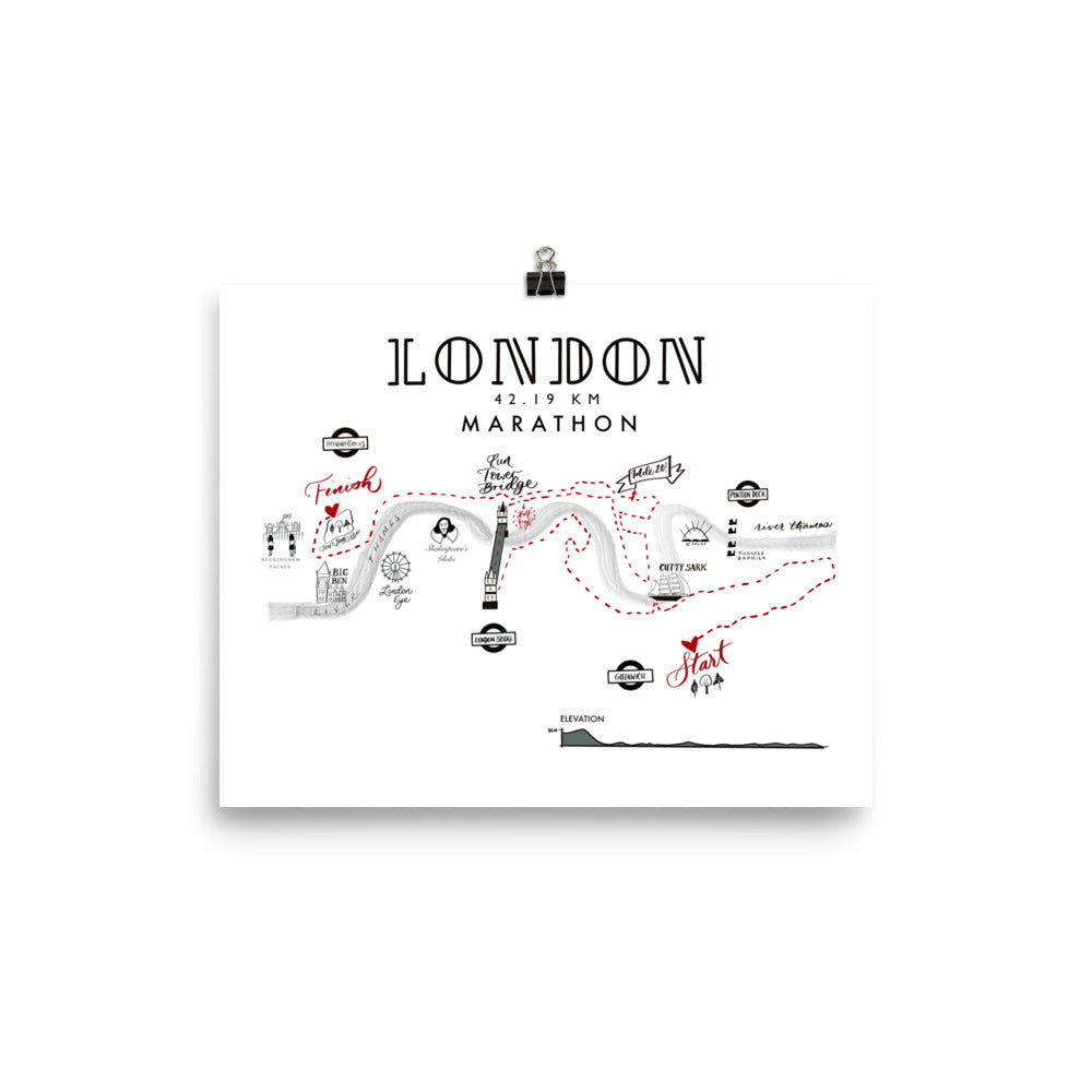 London 26.2 mile map, London running art, London 26.2, London 26.2 mile 2022, Gift for London 26.2 finisher