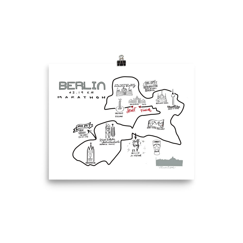 Berlin 26.2 gift, Berlin 26.2 mile map, Berlin 26.2 run 2022 finisher, gift for Berlin 26.2 2022