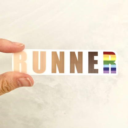 Diverse runner sticker, Inclusive runner sticker