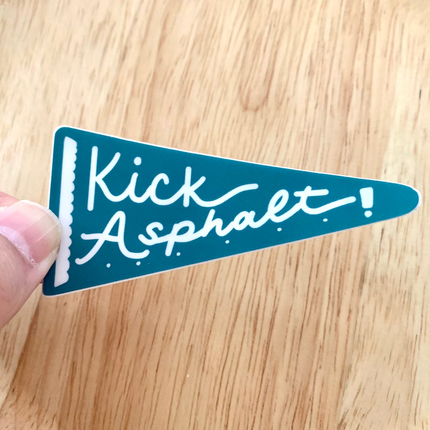 Kick asphalt sticker, Kick ass sticker, running sticker