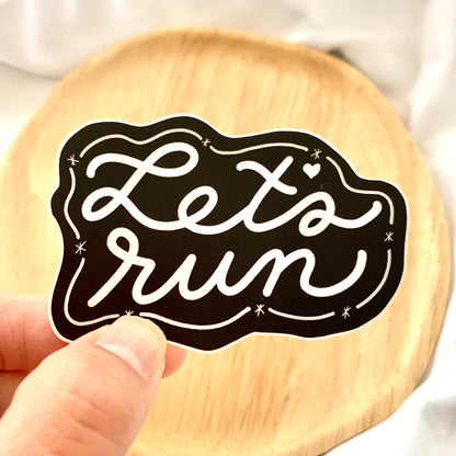 Let’s Run sticker, Let's go for a run sticker
