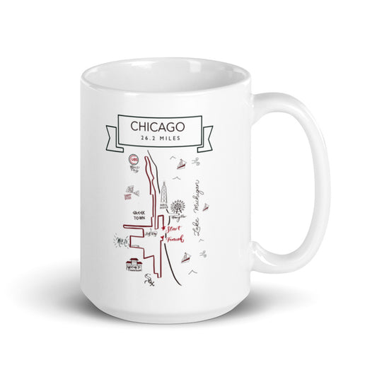 Chicago 26.2 mug , christmas gift for chicago 26.2 finisher, Chicago race art mug, Chicago 26.2 2022