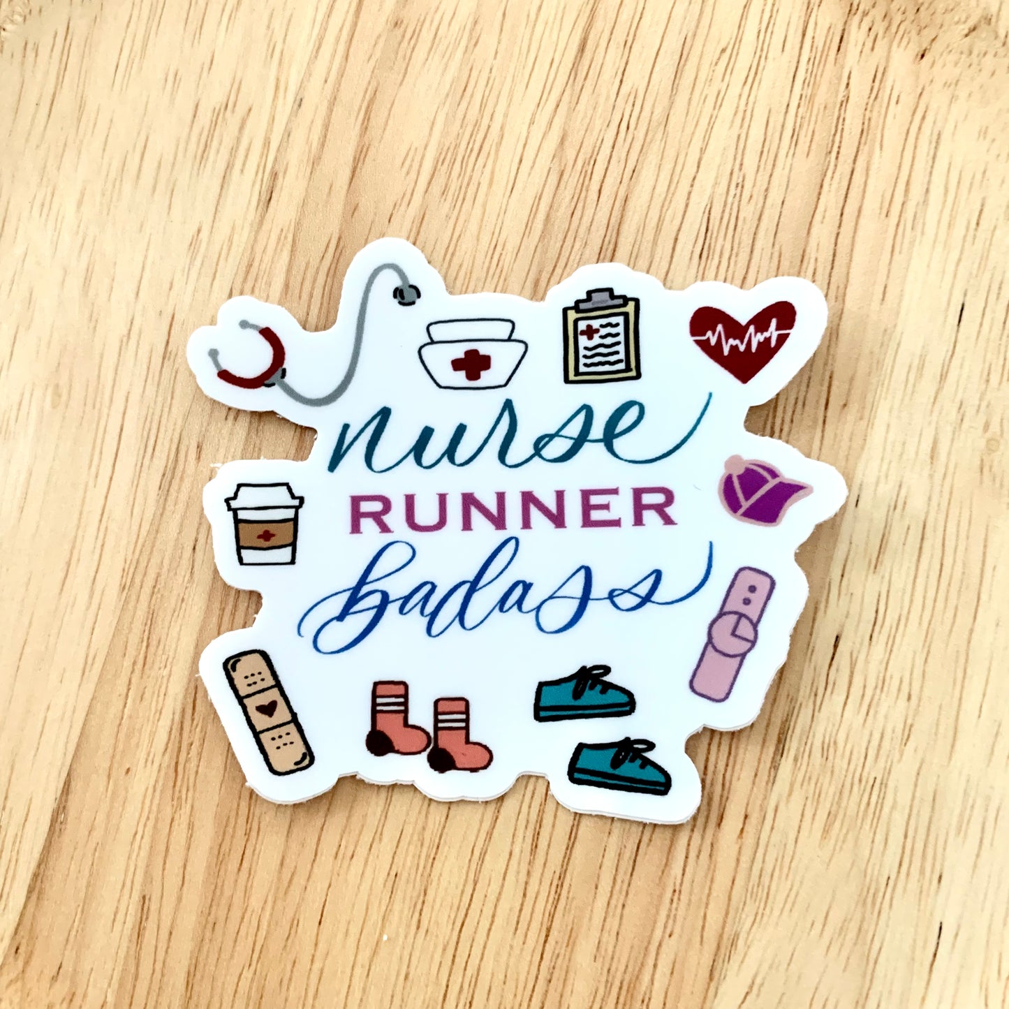 Nurse runner sticker, nurse sticker, runner nurser sticker