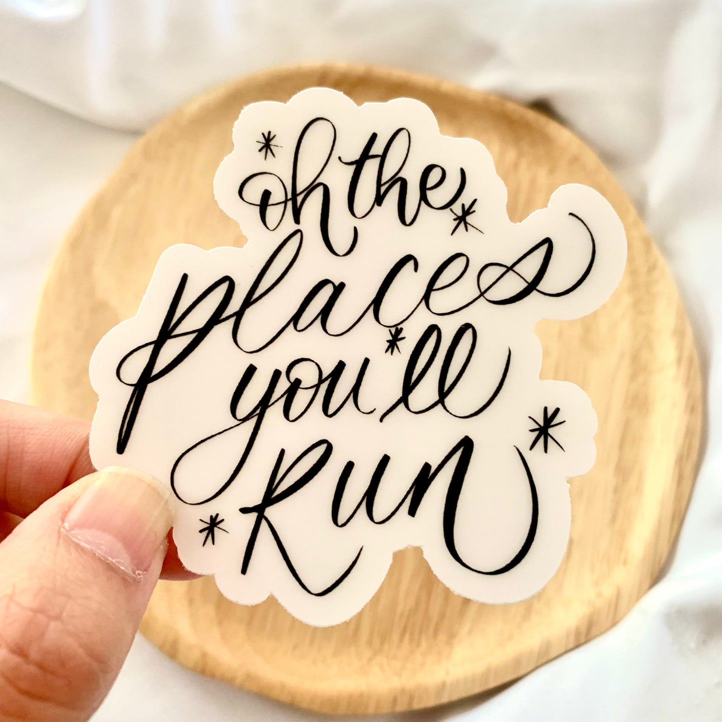 Oh the places you'll run sticker, Pretty running sticker, Run places sticker