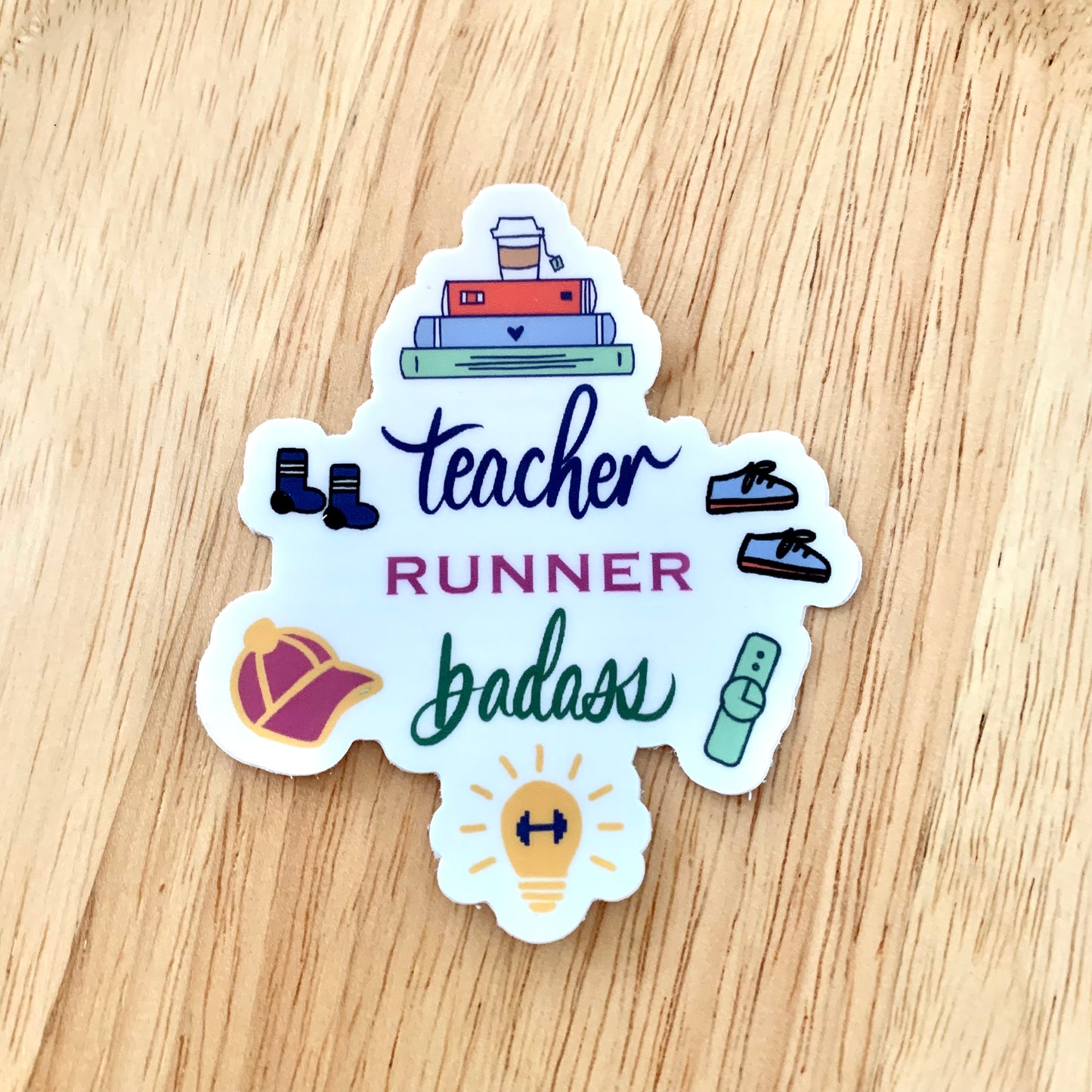 Teacher runner sticker, I am a teacher and runner sticker