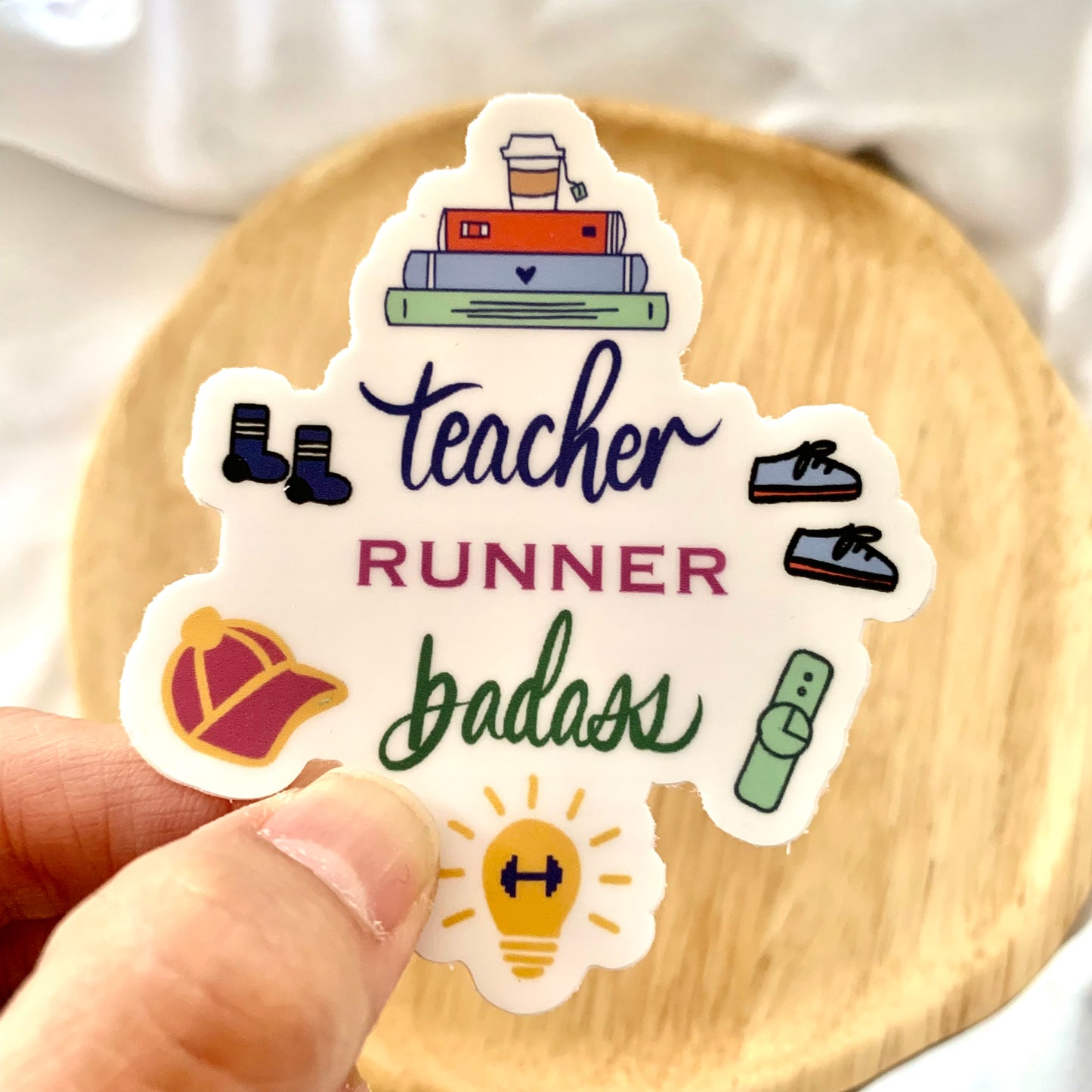 Teacher runner sticker, I am a teacher and runner sticker